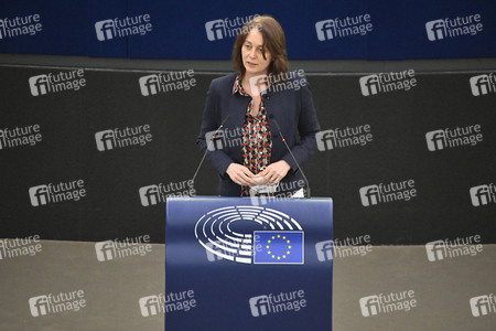 Plenartagung zu Gemeinsamkeiten des Putin-Regimes und rechtsextremer Bewegungen in Europa im EU-Parlament in Straßburg