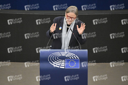 Plenartagung zu Gemeinsamkeiten des Putin-Regimes und rechtsextremer Bewegungen in Europa im EU-Parlament in Straßburg