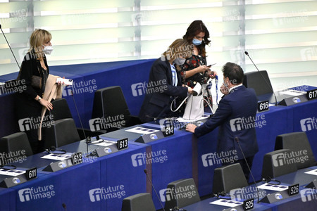 Debatte über Roma-Gemeinschaften im EU-Parlament in Straßburg