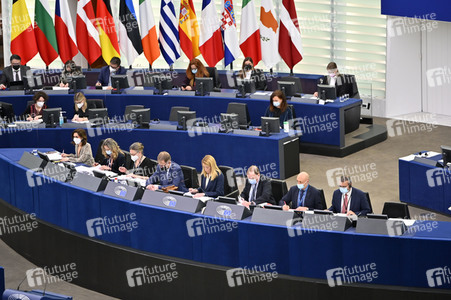 Abstimmung über Sanktionen gegen Russland im EU-Parlament in Straßburg