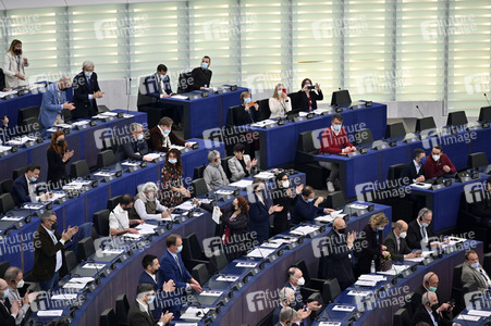 Abstimmung über Sanktionen gegen Russland im EU-Parlament in Straßburg