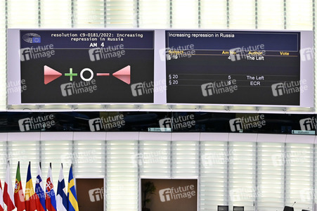 Abstimmung über Sanktionen gegen Russland im EU-Parlament in Straßburg
