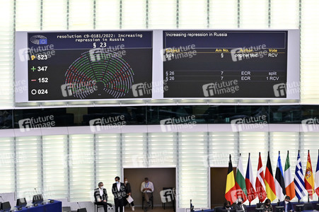 Abstimmung über Sanktionen gegen Russland im EU-Parlament in Straßburg