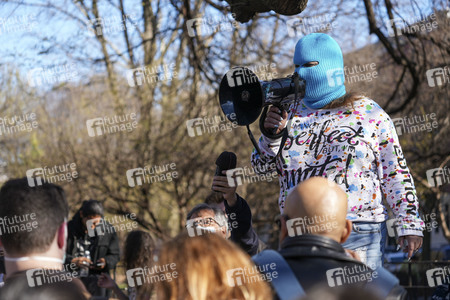 Demonstrsation gegen den Abriss von Obdachlosenlagern in New York