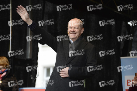 Olaf Scholz auf Wahlkampftour der SPD in Lübeck