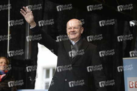 Olaf Scholz auf Wahlkampftour der SPD in Lübeck
