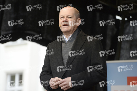 Olaf Scholz auf Wahlkampftour der SPD in Lübeck