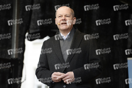 Olaf Scholz auf Wahlkampftour der SPD in Lübeck
