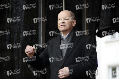 Olaf Scholz auf Wahlkampftour der SPD in Lübeck