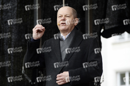 Olaf Scholz auf Wahlkampftour der SPD in Lübeck