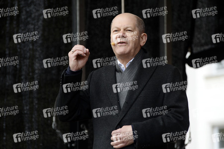 Olaf Scholz auf Wahlkampftour der SPD in Lübeck