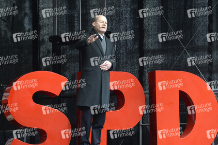 Olaf Scholz auf Wahlkampftour der SPD in Lübeck