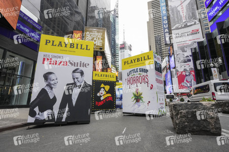 Theaterplakate als Teil der Broadway Grand Gallery in New York