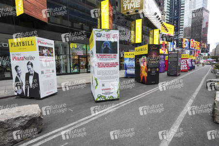 Theaterplakate als Teil der Broadway Grand Gallery in New York