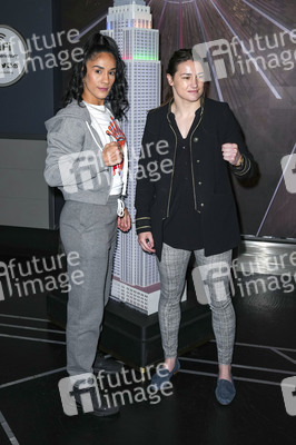Empire State Building Lighting Ceremony mit Katie Taylor und Amanda Serrano in New York