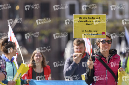 Warnstreik von Beschäftigten in Sozial- und Erziehungsberufen in Nürnberg