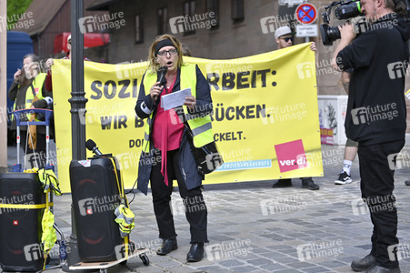 Warnstreik von Beschäftigten in Sozial- und Erziehungsberufen in Nürnberg