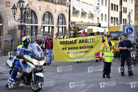 Warnstreik von Beschäftigten in Sozial- und Erziehungsberufen in Nürnberg