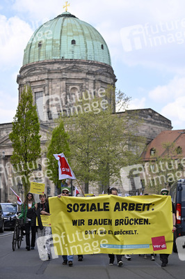 Warnstreik von Beschäftigten in Sozial- und Erziehungsberufen in Nürnberg