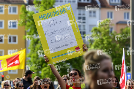 Warnstreik von Beschäftigten in Kitas und im schulischen Ganztag in Nürnberg