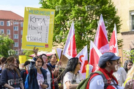 Warnstreik von Beschäftigten in Kitas und im schulischen Ganztag in Nürnberg