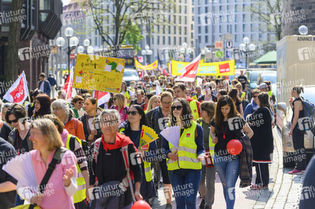 Warnstreik von Beschäftigten in Kitas und im schulischen Ganztag in Nürnberg