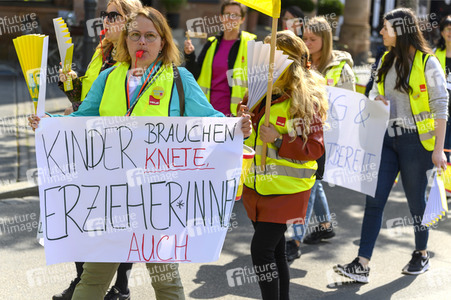 Warnstreik von Beschäftigten in Kitas und im schulischen Ganztag in Nürnberg