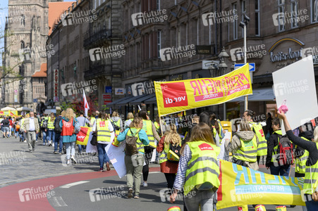 Warnstreik von Beschäftigten in Kitas und im schulischen Ganztag in Nürnberg