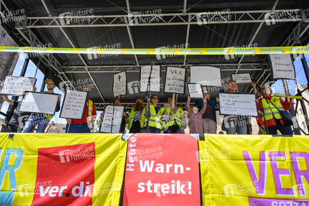 Warnstreik von Beschäftigten in Kitas und im schulischen Ganztag in Nürnberg