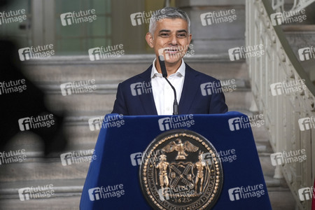 Sadiq Khan zu Gast im Rathaus von New York