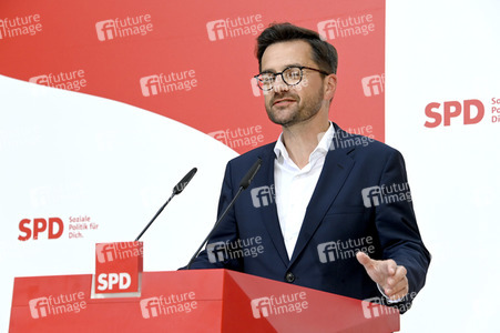 SPD Pressekonferenz zur Landtagswahl in Nordrhein-Westfalen in Berlin