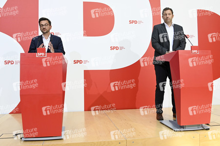 SPD Pressekonferenz zur Landtagswahl in Nordrhein-Westfalen in Berlin