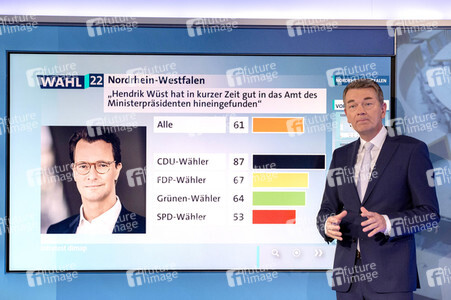 Wahlabend der Landtagswahl in Nordrhein-Westfalen in Düsseldorf