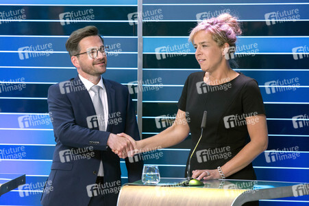 Wahlabend der Landtagswahl in Nordrhein-Westfalen in Düsseldorf