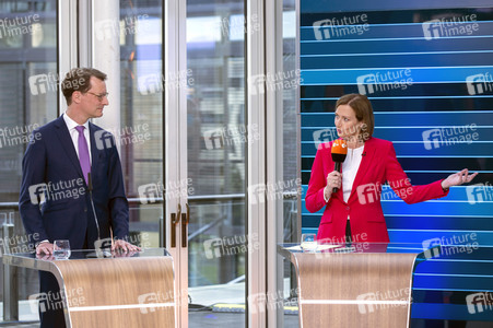 Wahlabend der Landtagswahl in Nordrhein-Westfalen in Düsseldorf
