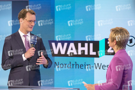 Wahlabend der Landtagswahl in Nordrhein-Westfalen in Düsseldorf