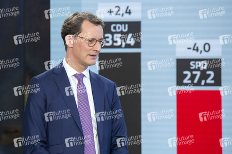 Wahlabend der Landtagswahl in Nordrhein-Westfalen in Düsseldorf