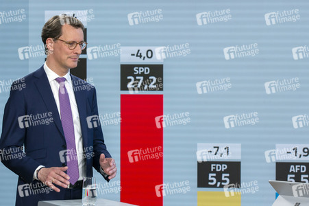 Wahlabend der Landtagswahl in Nordrhein-Westfalen in Düsseldorf