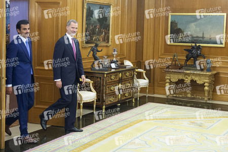 Fototermin mit Scheich Tamim bin Hamad Al Thani in Madrid