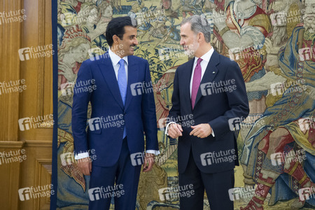 Fototermin mit Scheich Tamim bin Hamad Al Thani in Madrid