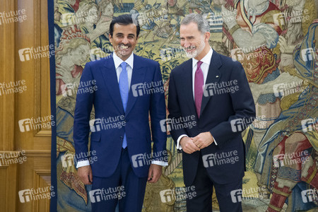 Fototermin mit Scheich Tamim bin Hamad Al Thani in Madrid