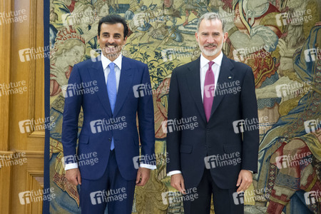 Fototermin mit Scheich Tamim bin Hamad Al Thani in Madrid