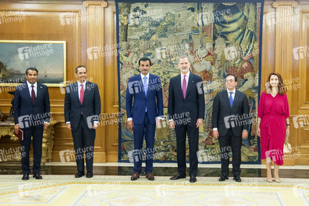 Fototermin mit Scheich Tamim bin Hamad Al Thani in Madrid