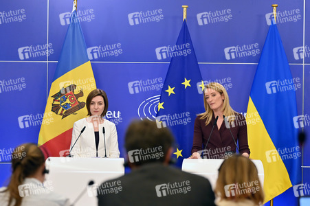 Pressekonferenz zum EU-Assoziierungsabkommen mit der Republik Moldau im EU-Parlament in Brüssel