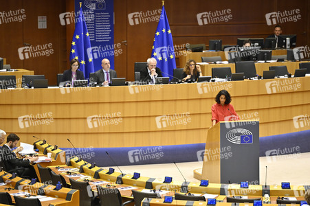 Plenartagung zur Bekämpfung der Straflosigkeit bei Kriegsverbrechen in der Ukraine im EU-Parlament in Brüssel