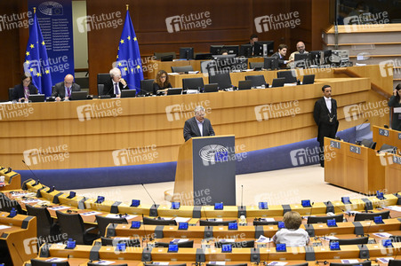 Plenartagung zur Bekämpfung der Straflosigkeit bei Kriegsverbrechen in der Ukraine im EU-Parlament in Brüssel