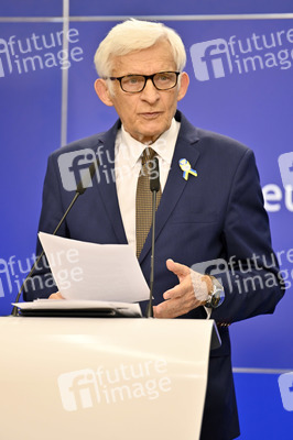 Pressekonferenz zur Trilog-Vereinbarung zur Gasspeicherung im EU-Parlament in Brüssel