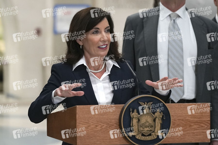 Pressekonferenz mit Kathy Hochul in New York