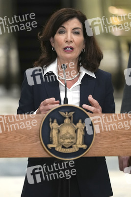 Pressekonferenz mit Kathy Hochul in New York