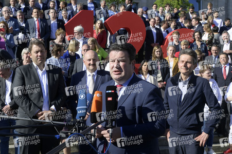 Kundgebung zur Befürwortung des 12-Euro-Mindestlohns in Berlin